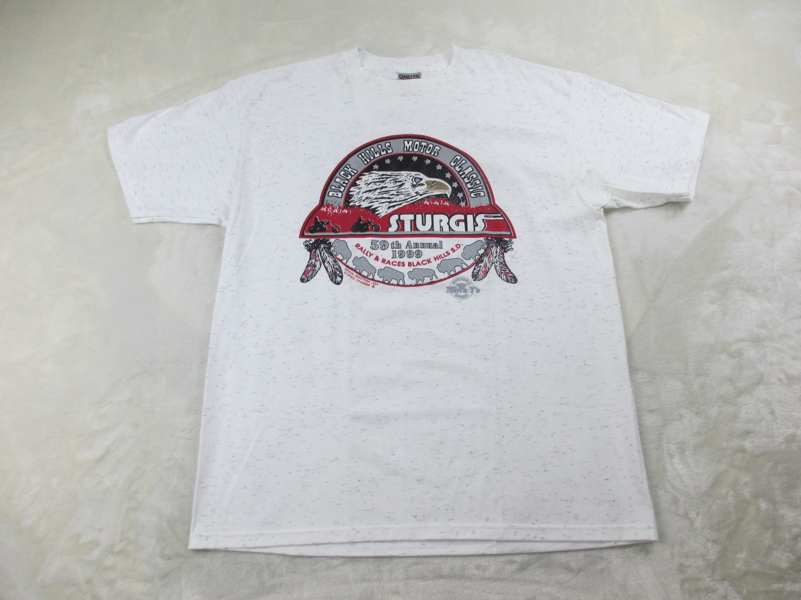 VINTAGE Sturgis Shirt Mens Extra Large White Eagle 59th Annual Biker 1999* VINTAGE Sturgis Shirt Mens Extra Large White Eagle 59th Annual Biker 1999*