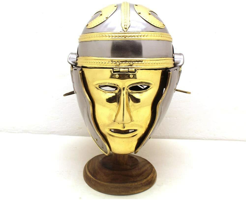 Medieval Warrior Brand Imperial Gallic Face Roman Helmet Medieval Warrior Brand Imperial Gallic Face Roman Helmet