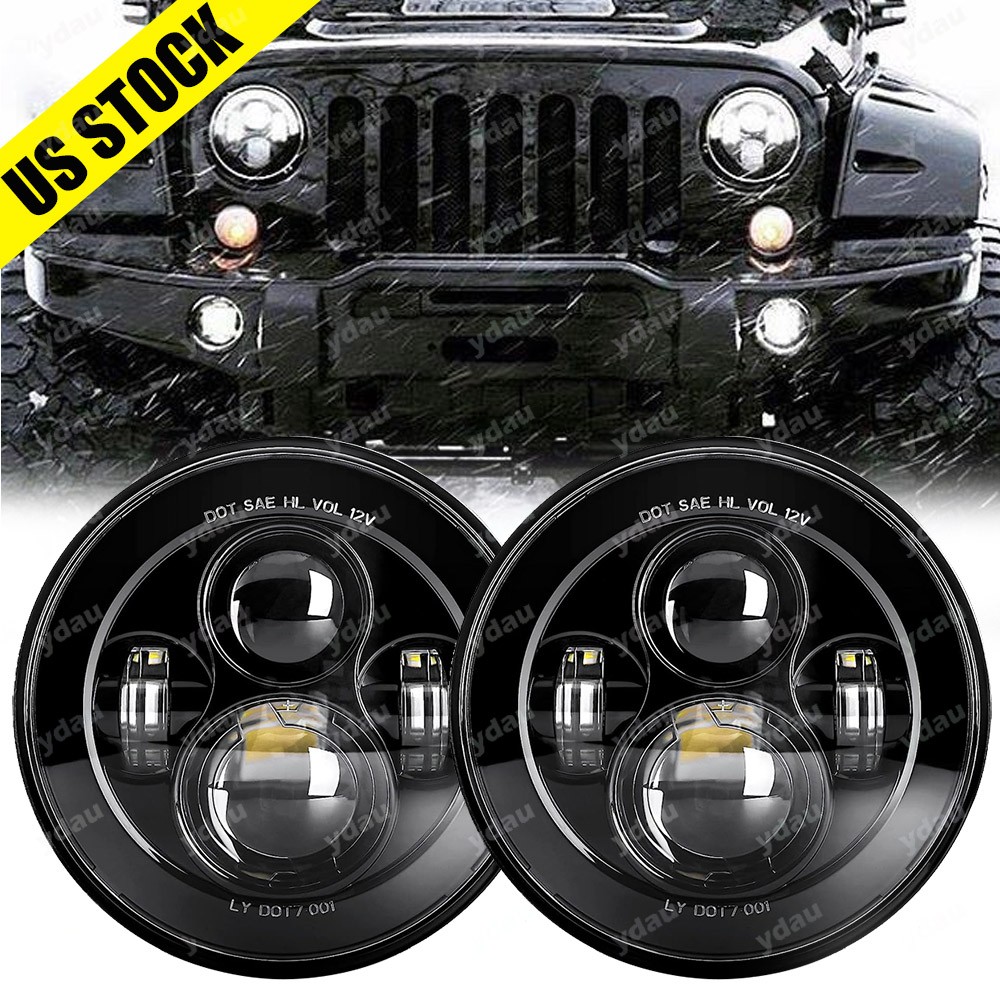 Newest 7-inch H6024 LED Headlights fit Jeep Wrangler JK Unlimited JKU 2007-2018
