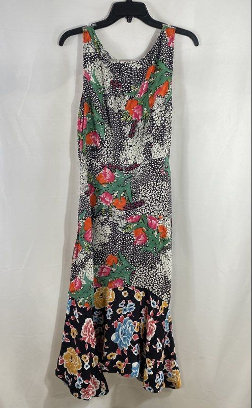 Maeve by Anthropologie Women\'s Multicolor Floral Mixed Print Dress NWT Sz 8