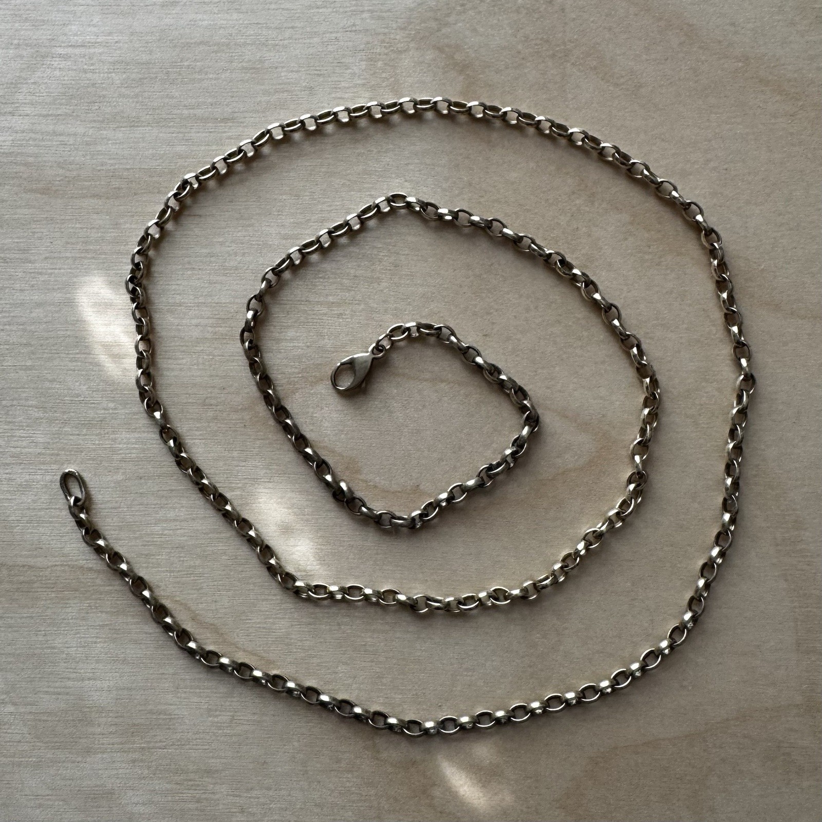 9k Yellow Gold 375 Hallmarked Vintage Belcher Chain 15.12g Lobster 28” 71 cm