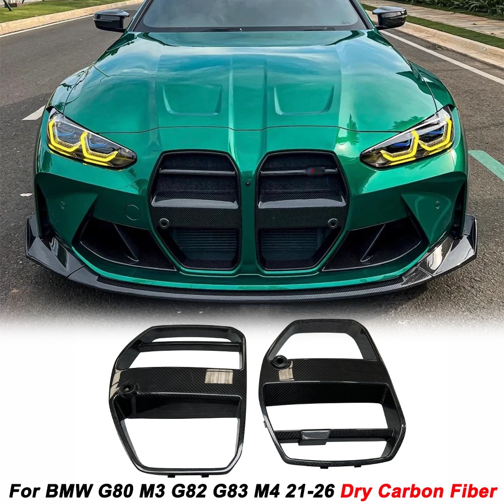 For BMW G80 M3 G82 G83 M4 21UP V Style Dry Carbon Front Nose Grille Kidney Grill
