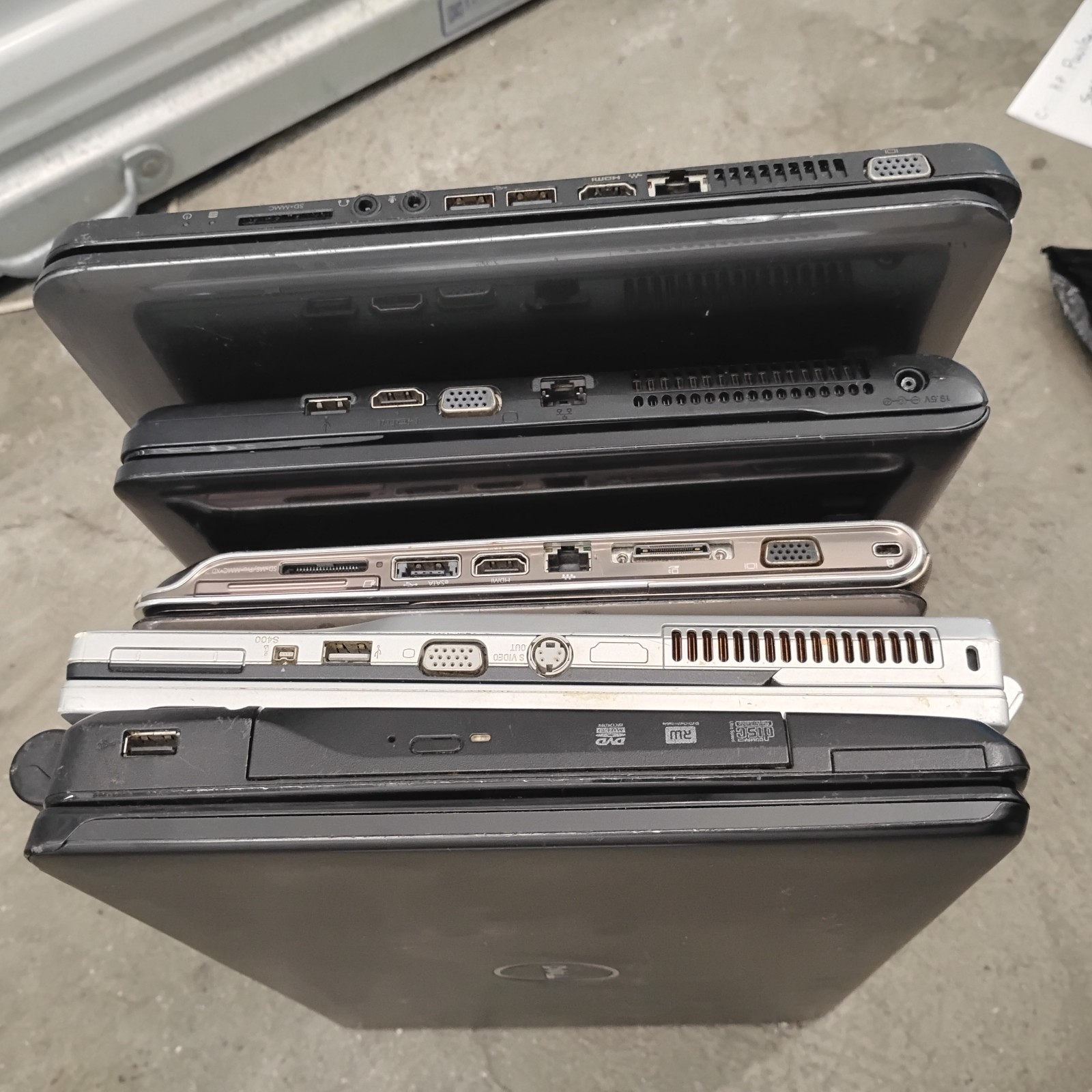 Mixed Lot 5 Laptops HP SONY DELL,  Please Read Description