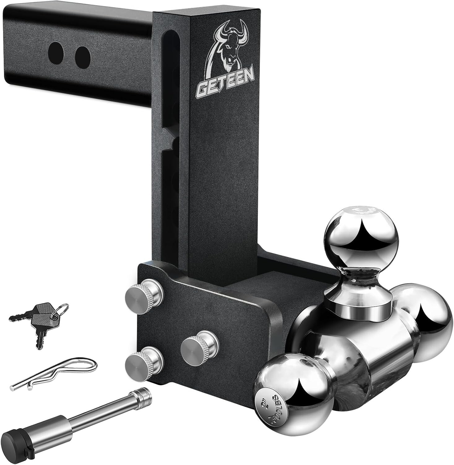 Tow & Stow Adjustable Trailer Hitch Ball Mount 2.5