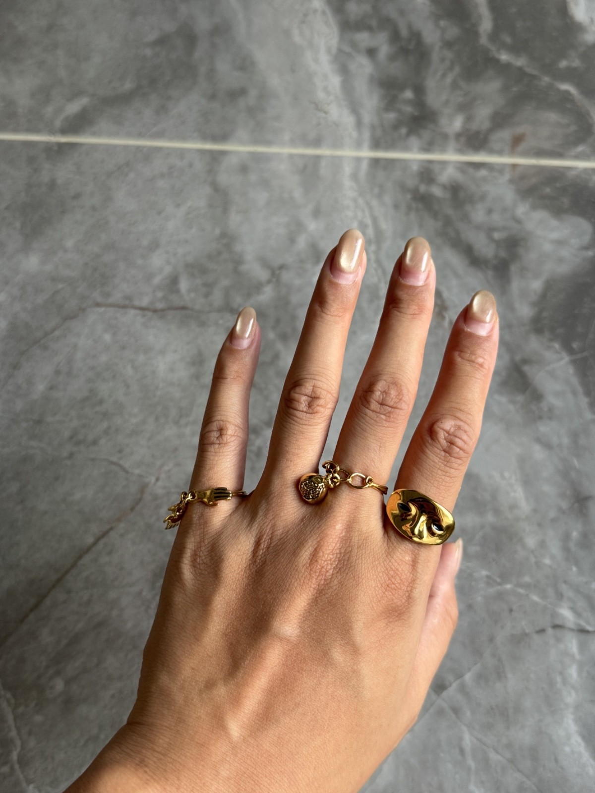 Lemaire Charm-detail Set of Rings - Size 50