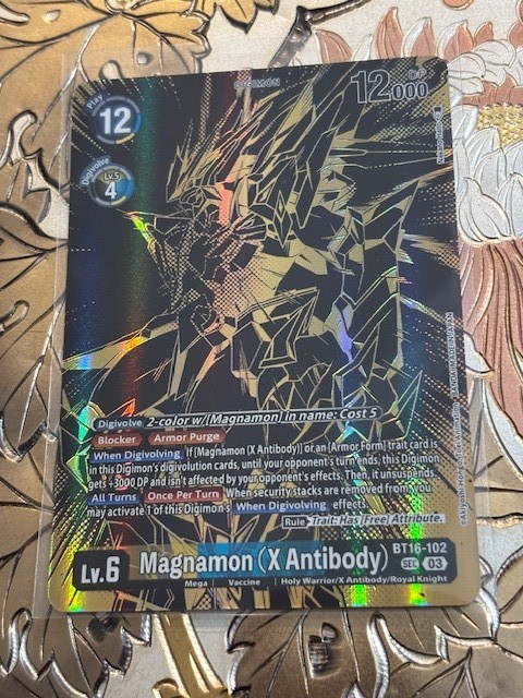 Digimon Card Game Magnamon (X Antibody) Tamer\'s Evolution Rise of Digimon Gold