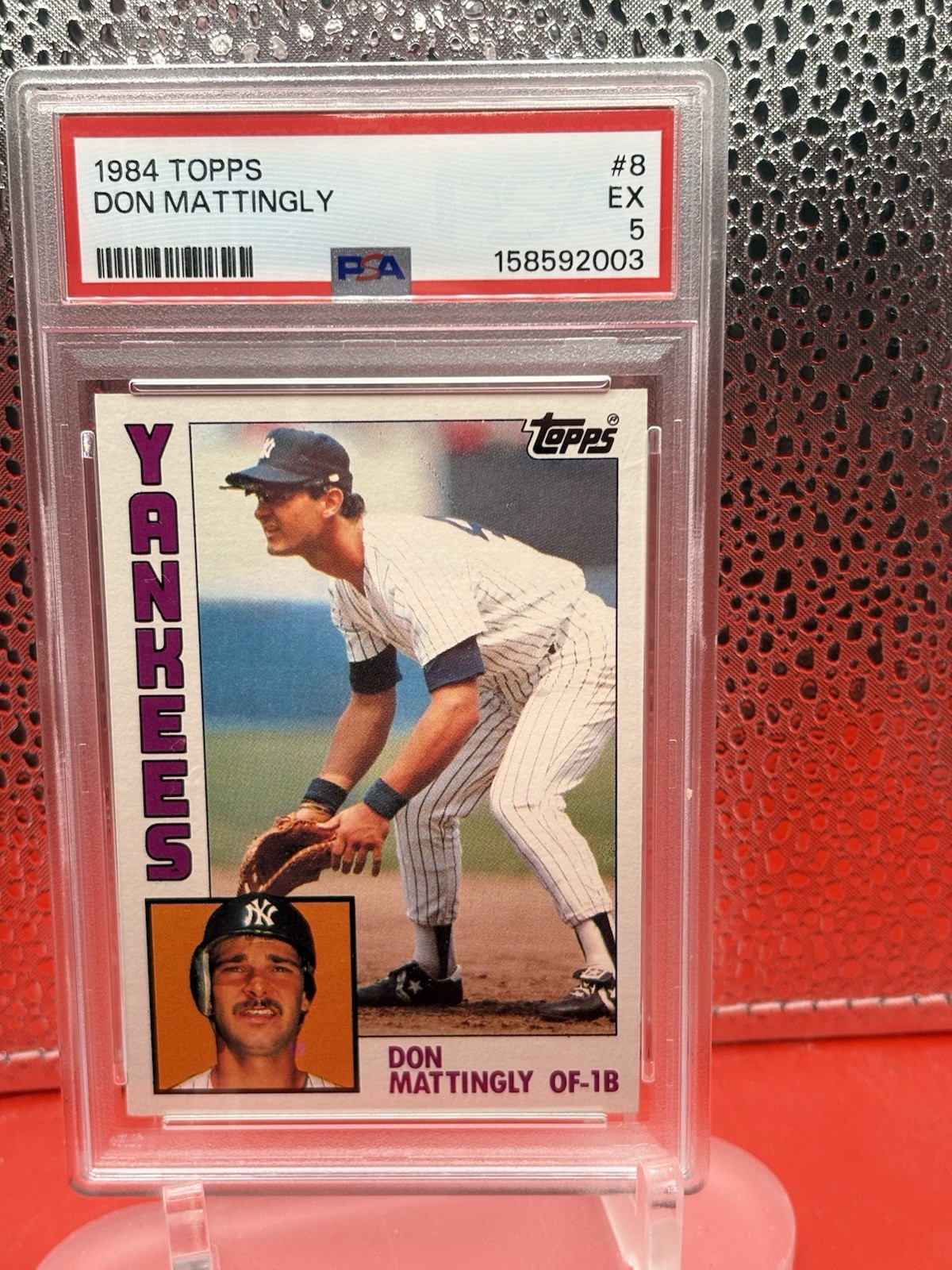 Topps 1984 Don Mattingly New York Yankees #8 RC PSA 5 Graded Cert 158592003