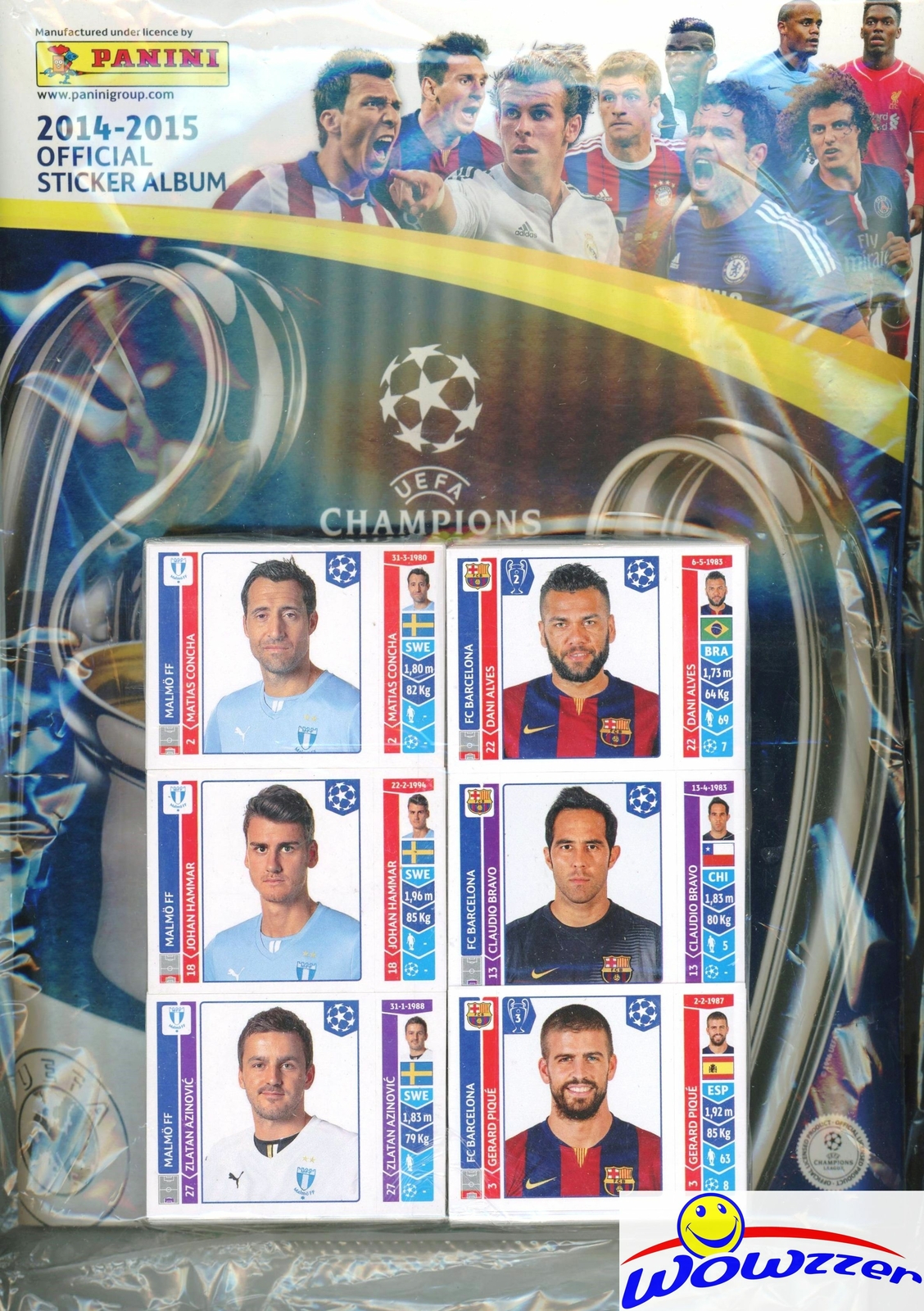 2014/15 Panini Champions League Complete 564 Stickers Set & Album-Ronaldo,Messi+