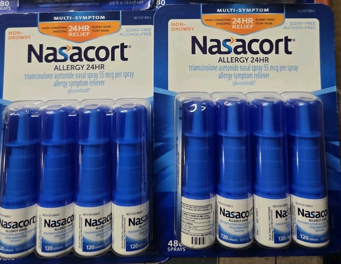 Nasacort Allergy  Nasal Spray 480 Pack X 2  spray exp 8/27