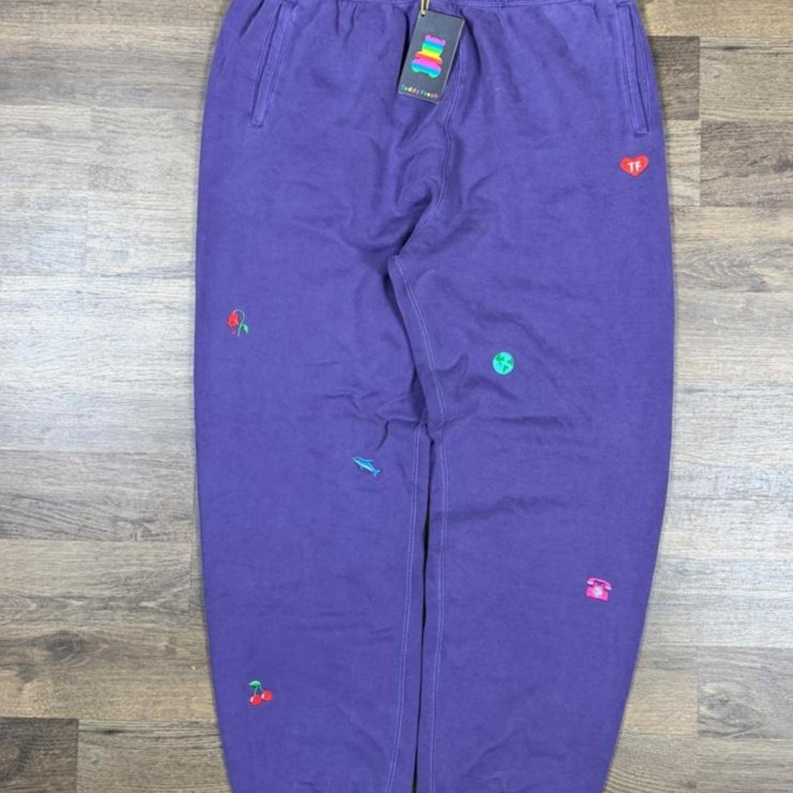 Teddy Fresh Baggy Sweatpants Purple NWT Streetwear Mens XL