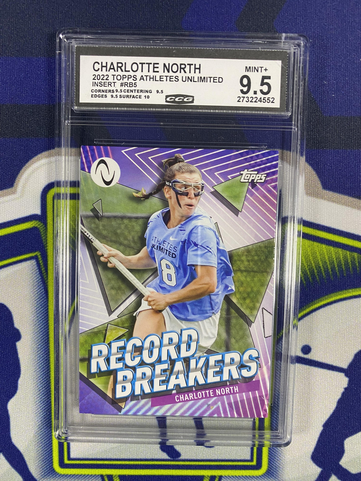 Charlotte North 2022 Topps Athletes Unlimited RB5 Record Breakers CCG 9.5 RC