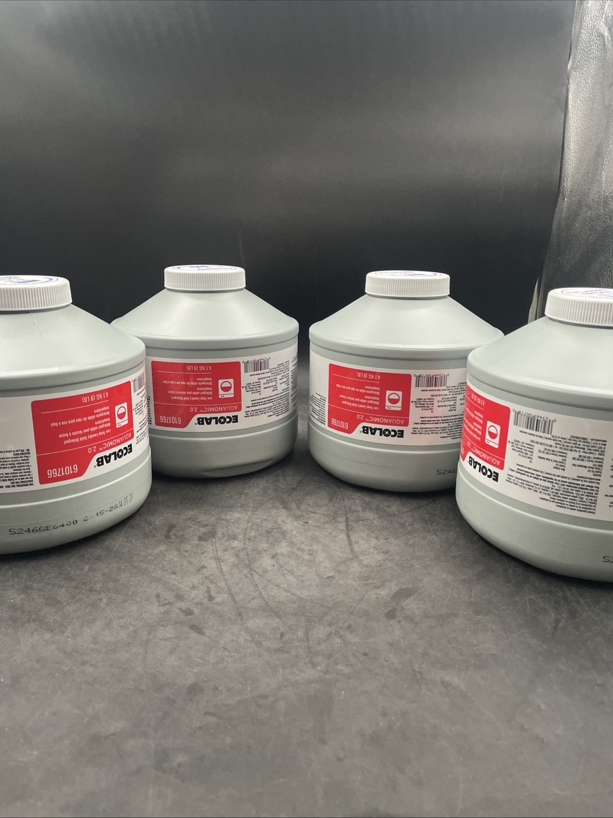 4) 9-LB ea. Ecolab 6101766 AQUANOMIC 2.0 Low-Temp Laundry Solid Detergent 4) 9-LB ea. Ecolab 6101766 AQUANOMIC 2.0 Low-Temp Laundry Solid Detergent