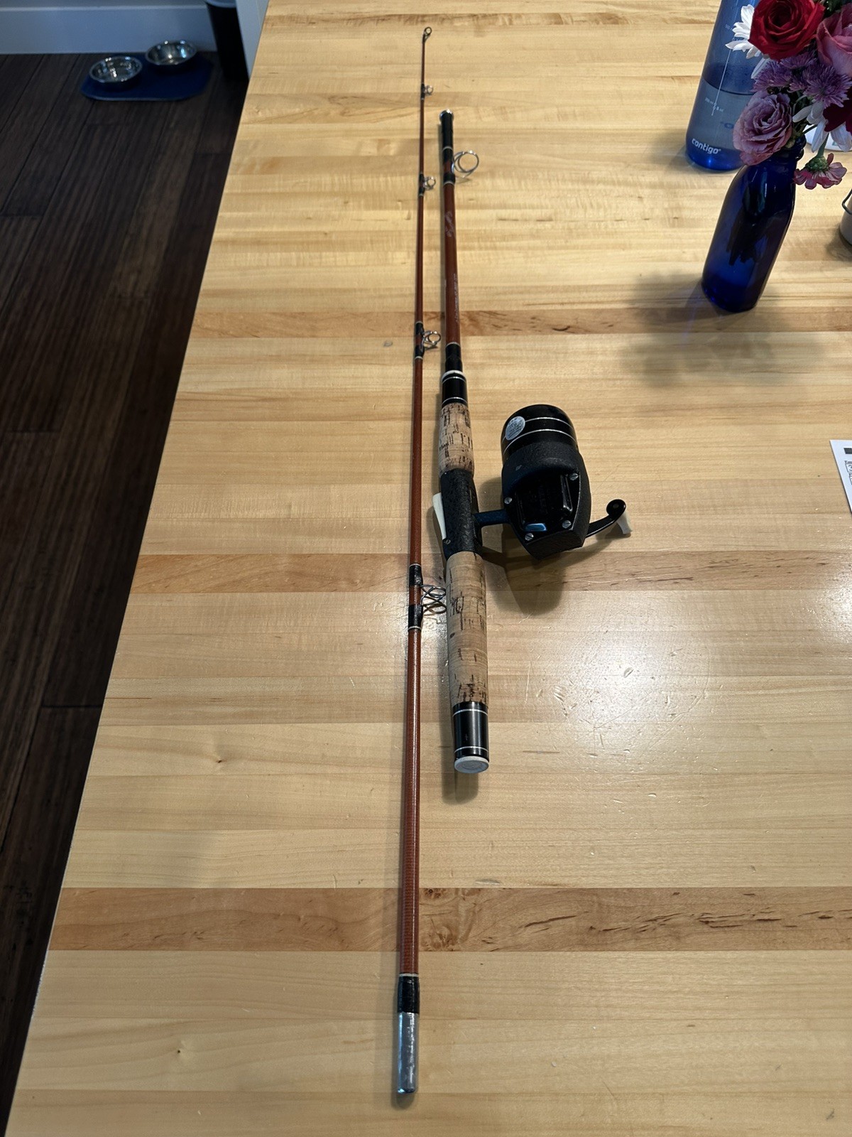 Vintage, True Temper 63L UNI-SPIN 6ft 2pc. Fiberglass Spinning Rod+Reel Combo Vintage, True Temper 63L UNI-SPIN 6ft 2pc. Fiberglass Spinning Rod+Reel Combo