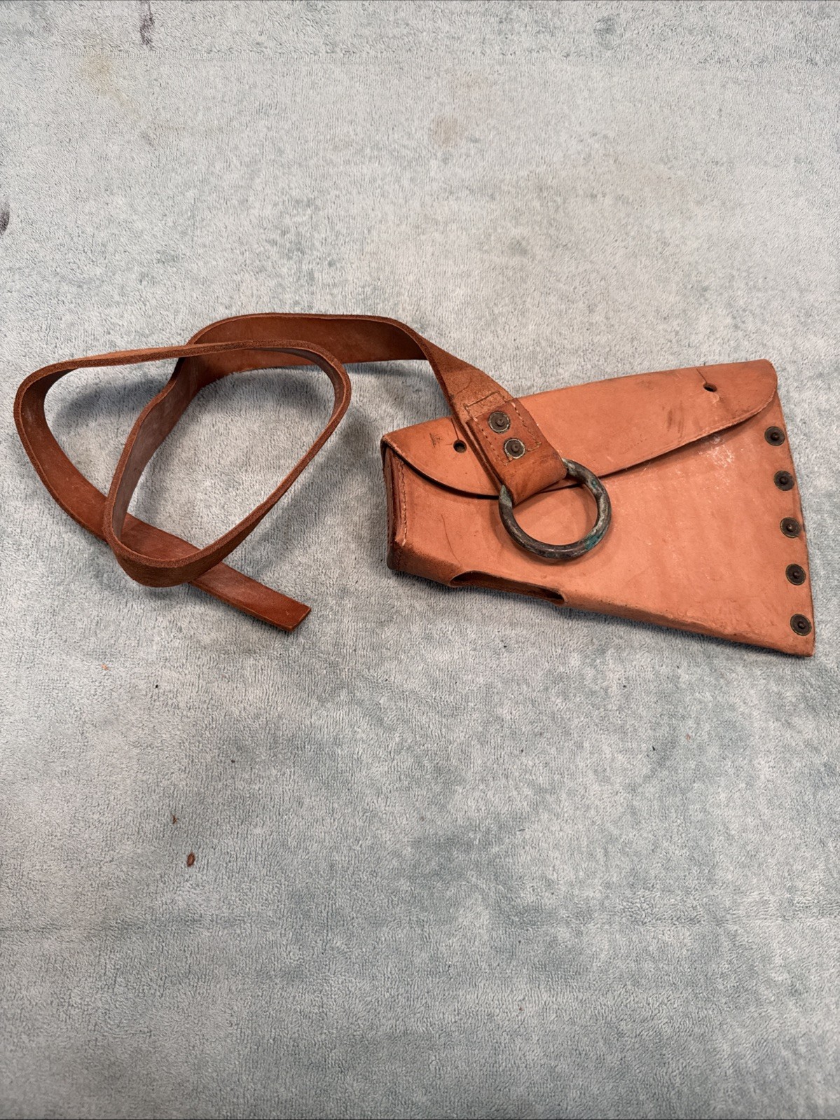 Vintage G&K 1918 G.H.Y. Leather Axe Sheath Cover HUGE Original New Nos Rare Vintage G&K 1918 G.H.Y. Leather Axe Sheath Cover HUGE Original New Nos Rare