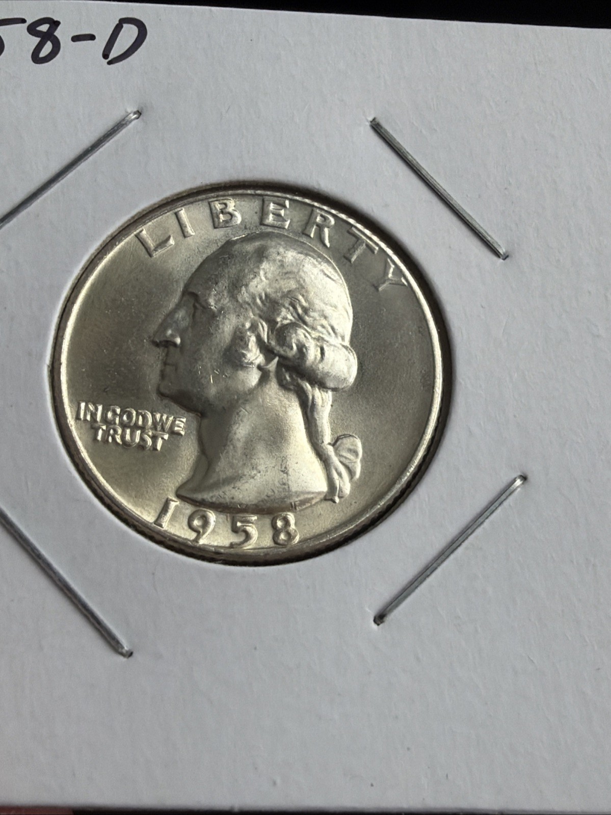 1958 D Washington Quarter CHOICE BRILLIANT UNCIRCULATED 