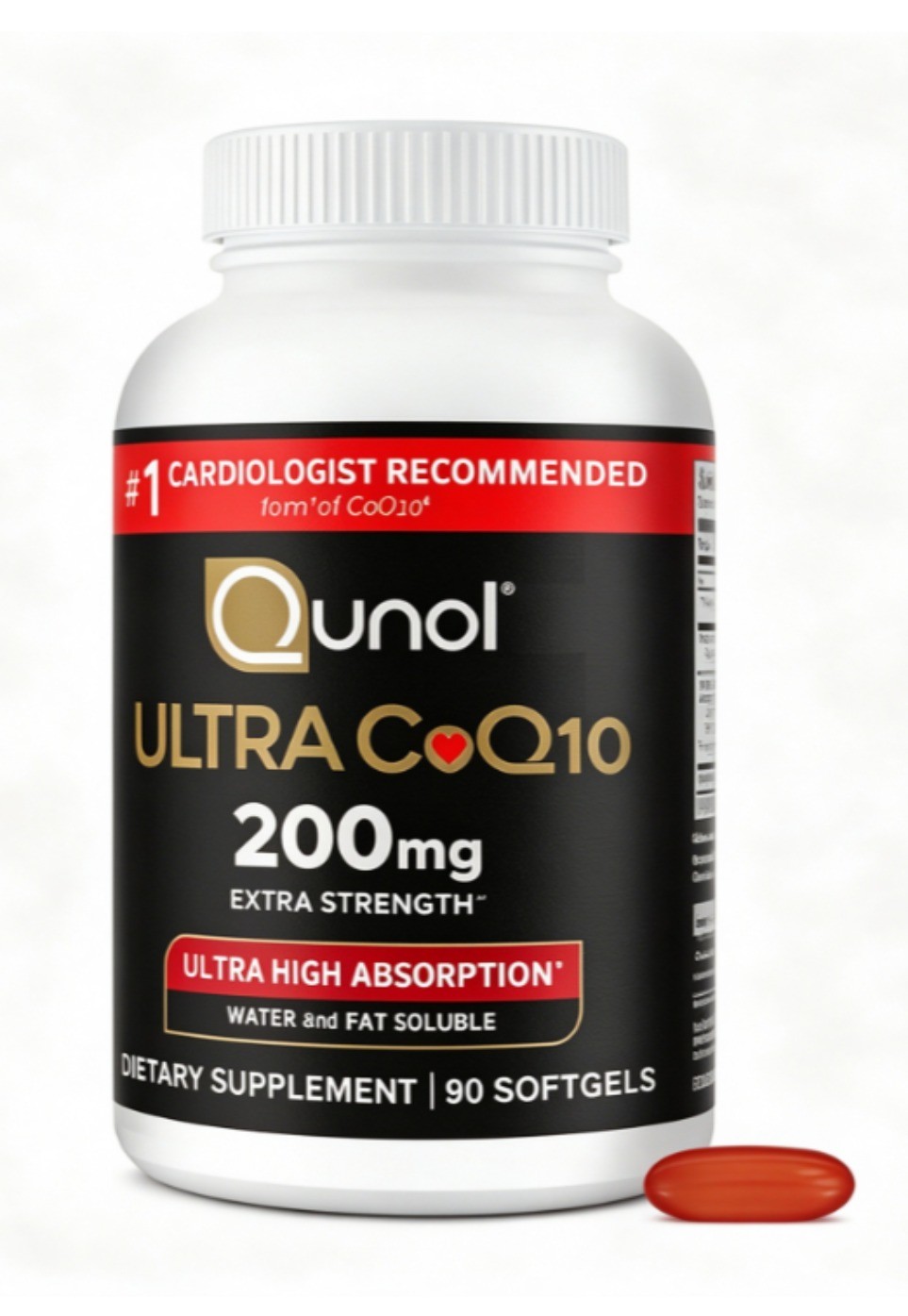Ultra New High Absorption Coenzyme Q10 Supplement Qunol CoQ10 200mg Softgels Ultra New High Absorption Coenzyme Q10 Supplement Qunol CoQ10 200mg Softgels