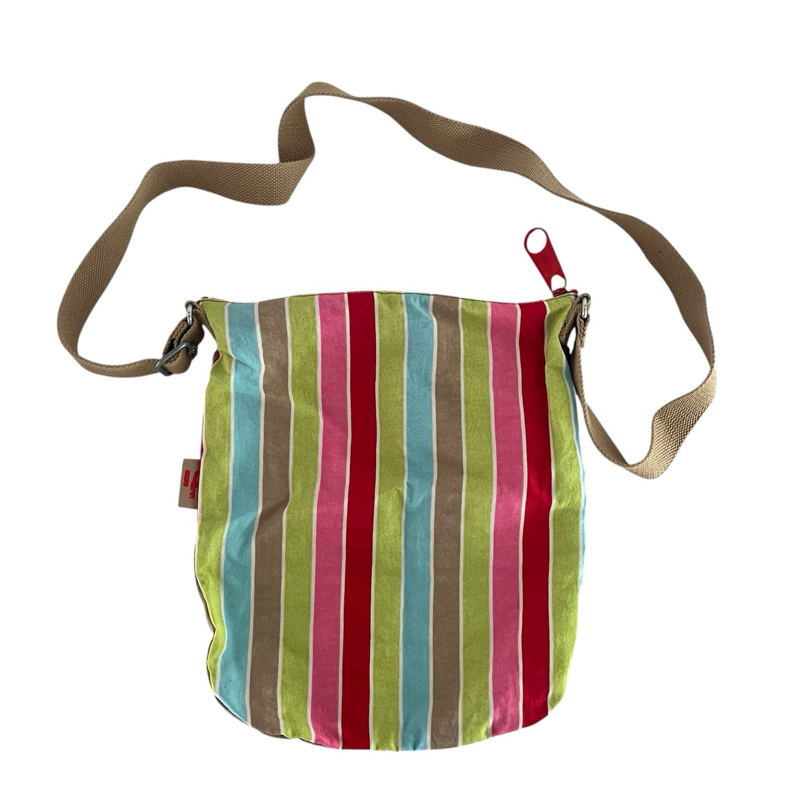Kipling Crossbody Bag & Multicolor Striped Travel Nylon Bag Tote Lightweight