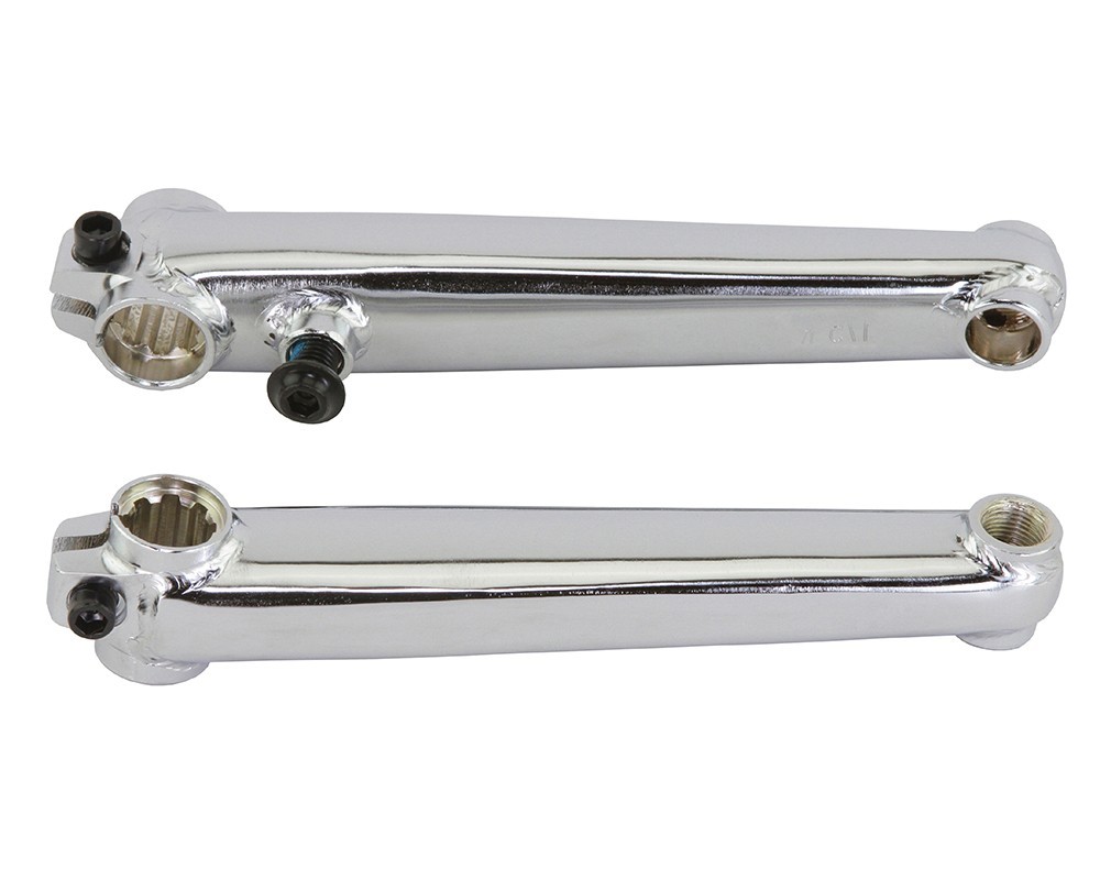 BMX Bicycle Cro-Mo Crank Arm Set 170mm 19mm 8-Spline 3 Piece Crank Arms Chrome. BMX Bicycle Cro-Mo Crank Arm Set 170mm 19mm 8-Spline 3 Piece Crank Arms Chrome.