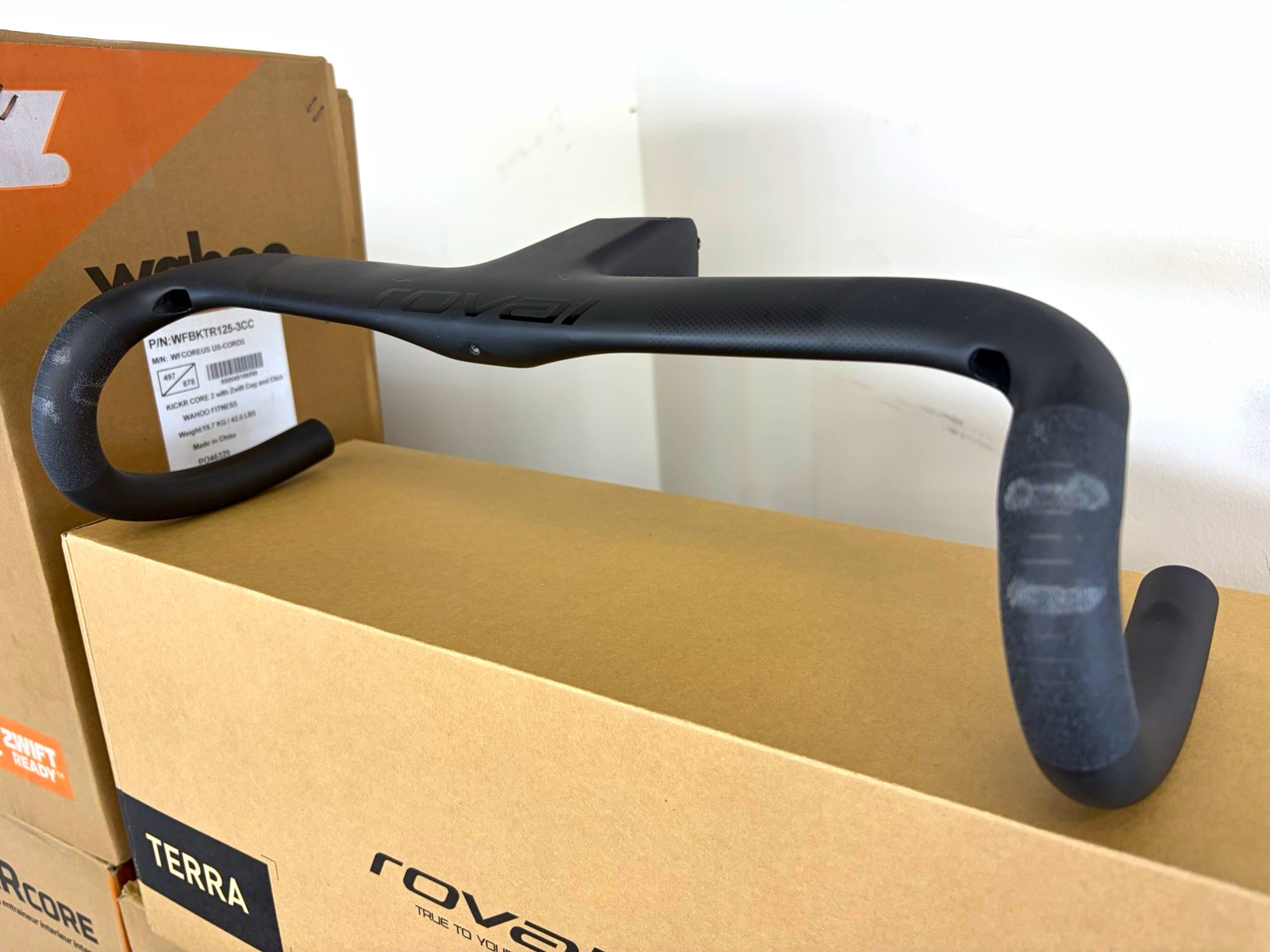 Roval Terra Carbon Fiber Drop Bar 380mm 31.8 Clamp Black WFBKTR125-3CC