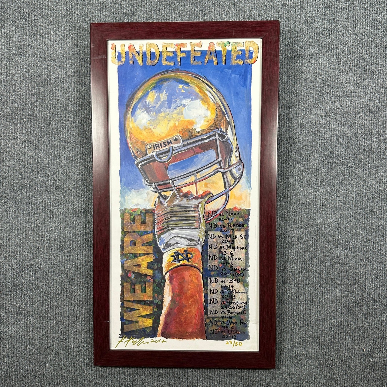 Notre Dame 2012 Undefeated College Football Limited Ed. SI Print Kathleen Keifer Notre Dame 2012 Undefeated College Football Limited Ed. SI Print Kathleen Keifer