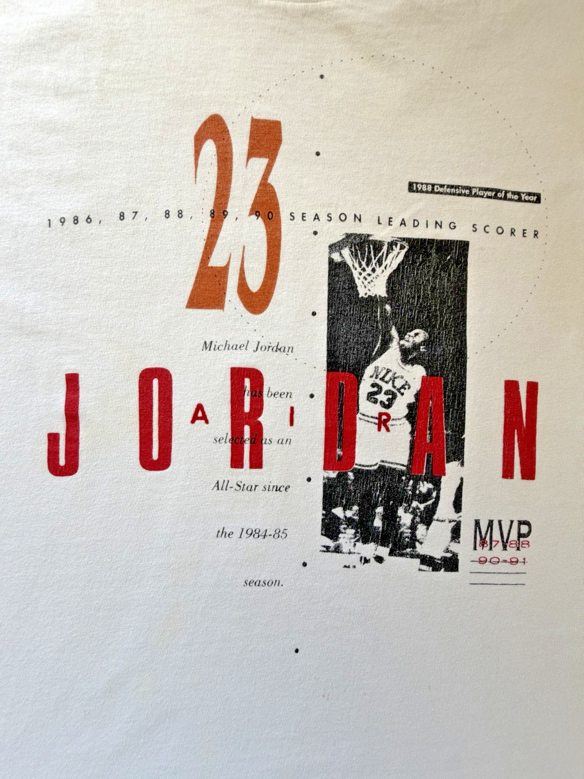 Vintage Nike Michael Jordan 23 T Shirt XL Made USA 90s MVP Bulls Basketball