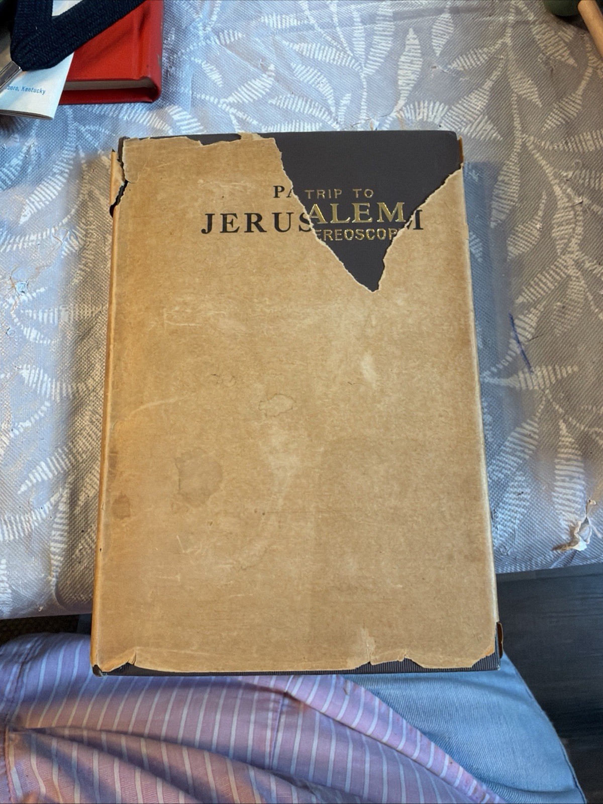 Antique Book Part 1- A Trip To Jerusalem Through The Stereoscope. 1914 With Maps