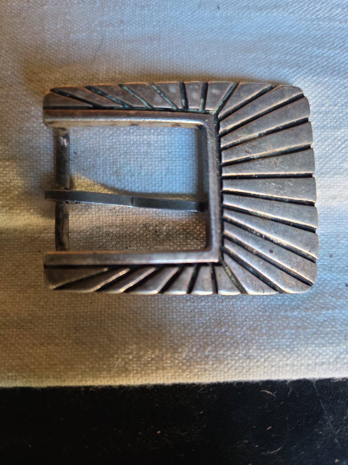 Calvin Begay sterling belt buckle native american vintage