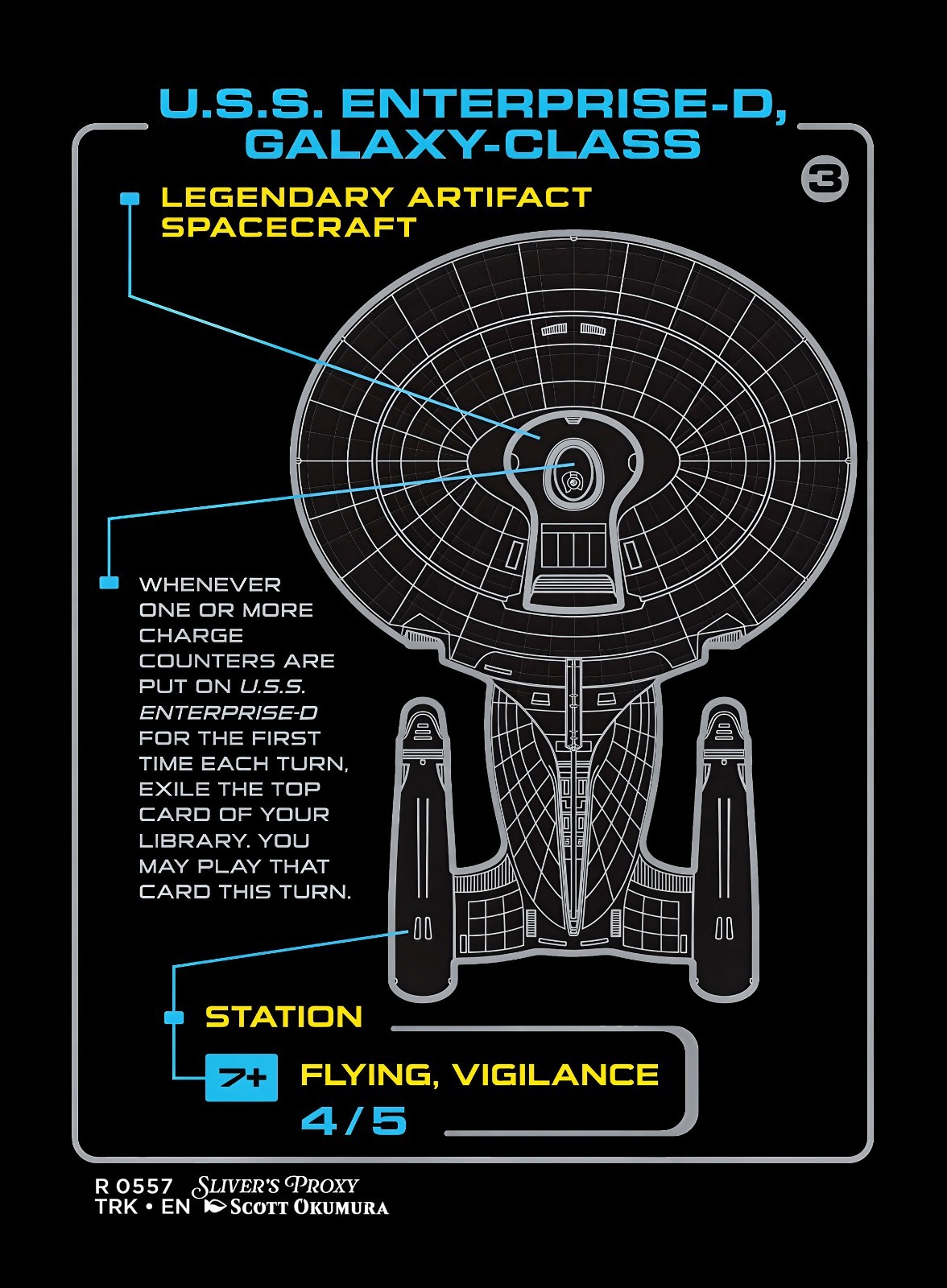 U.S.S. Enterprise-D, Galaxy-Class Playtest Replica Card