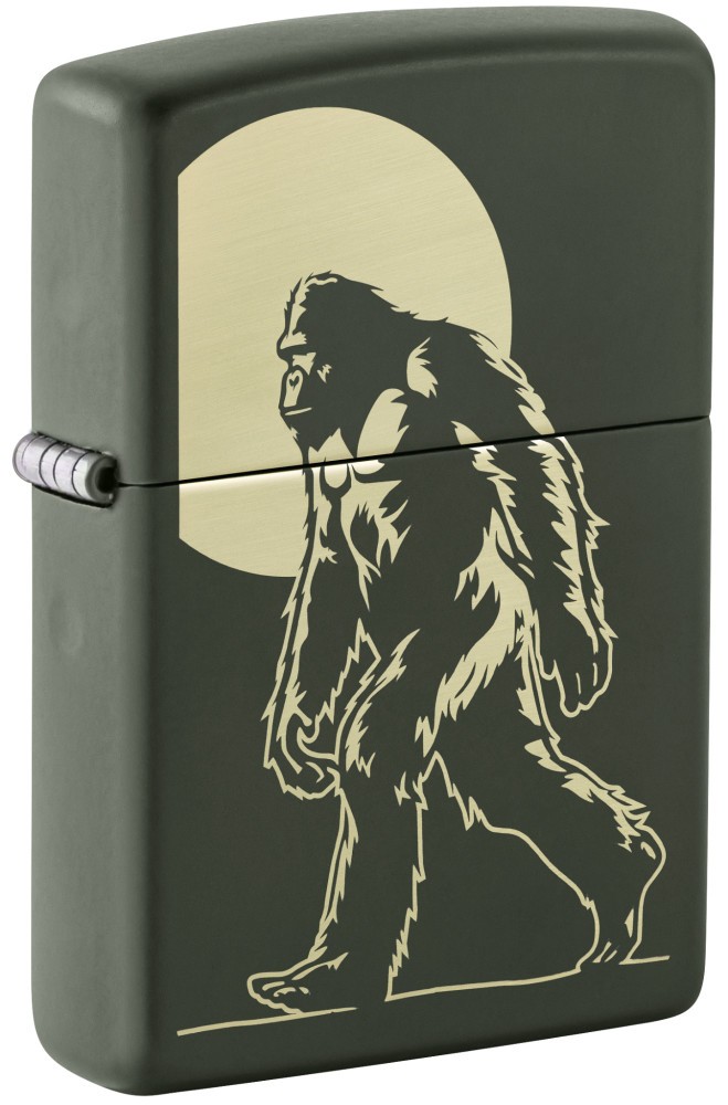 Zippo Sasquatch Stroll Design Green Matte Windproof Lighter, 47451 Zippo Sasquatch Stroll Design Green Matte Windproof Lighter, 47451