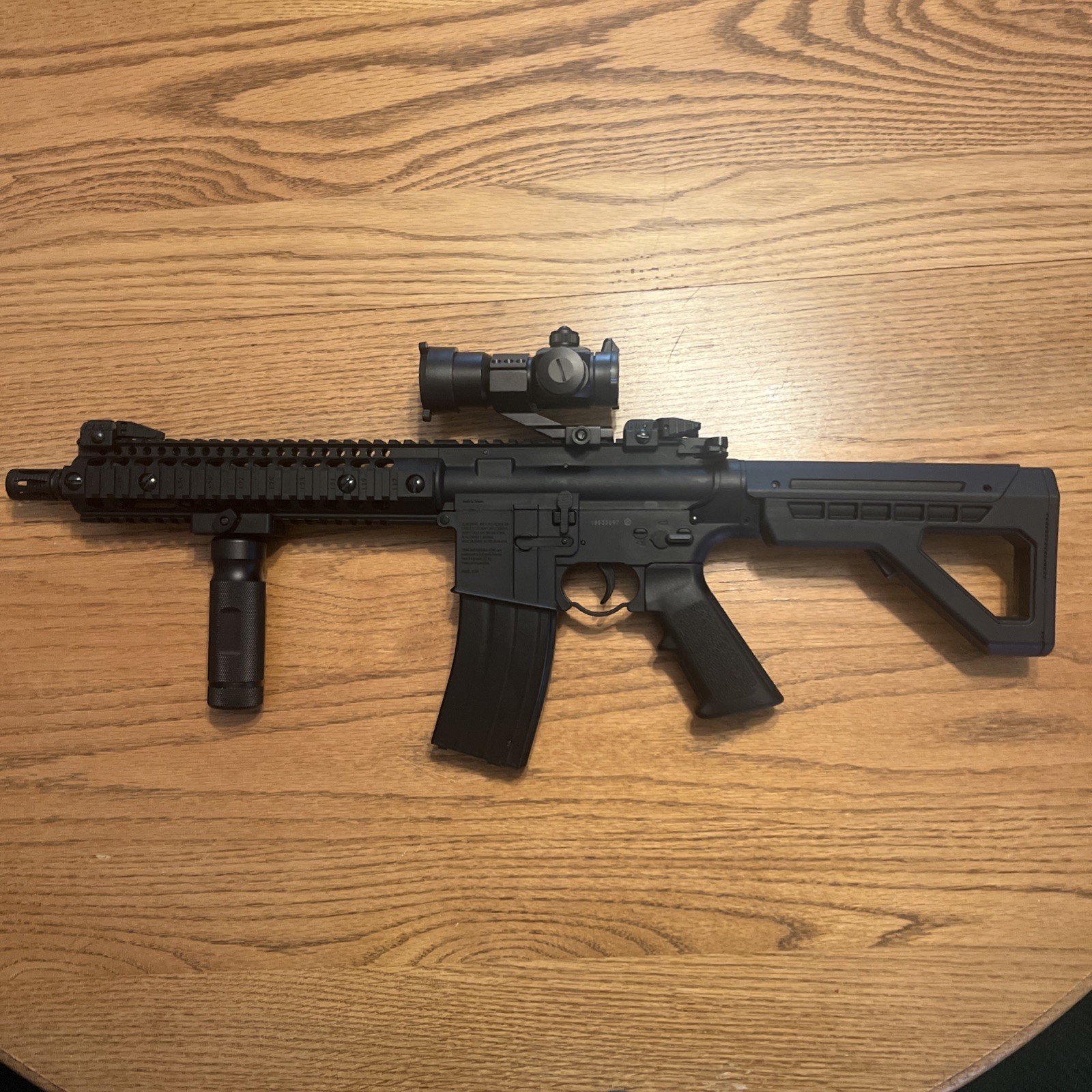 Crosman DPMS SBR .177 Cal 4.5mm CO2 BB Air Rifle w/ Magazine Aftermarket Addons Crosman DPMS SBR .177 Cal 4.5mm CO2 BB Air Rifle w/ Magazine Aftermarket Addons