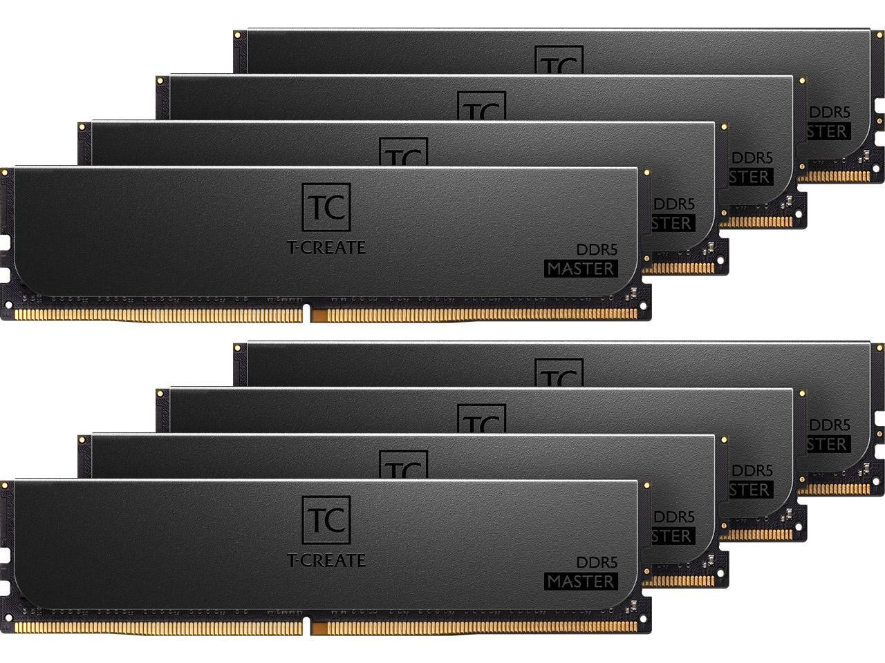 TEAMGROUP CTCMD5128G6400HC32AOC01 T-Create Master 128GB kits(16GBx8) DDR5 6400 ( TEAMGROUP CTCMD5128G6400HC32AOC01 T-Create Master 128GB kits(16GBx8) DDR5 6400 (