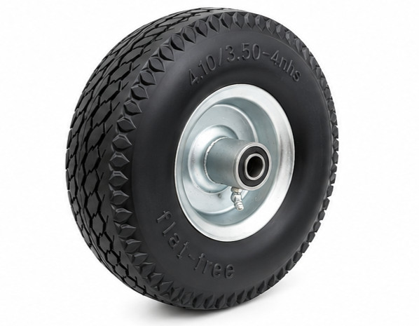 (2 pack) 4.10/3.50-4 Flat Free Tire – 10” Solid Wheelbarrow Replacement