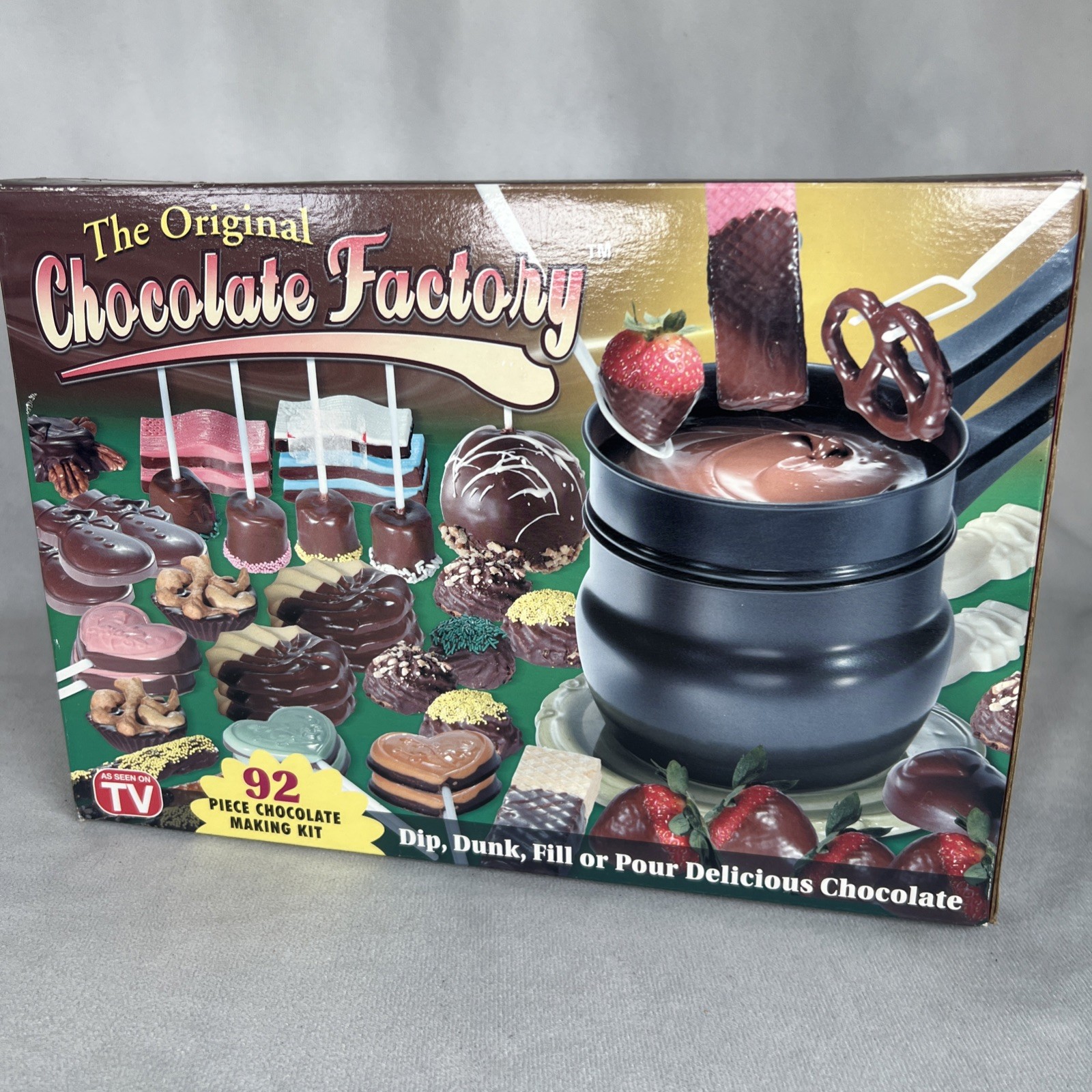 The Original Chocolate Factory As Seen On TV Chocolate Kit Double Boiler NEW