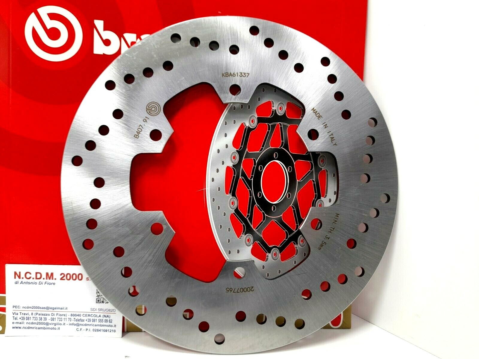 Brembo Rear Brake Disc 68B40791 Ducati Sport 900 2012 2013 2014 2015