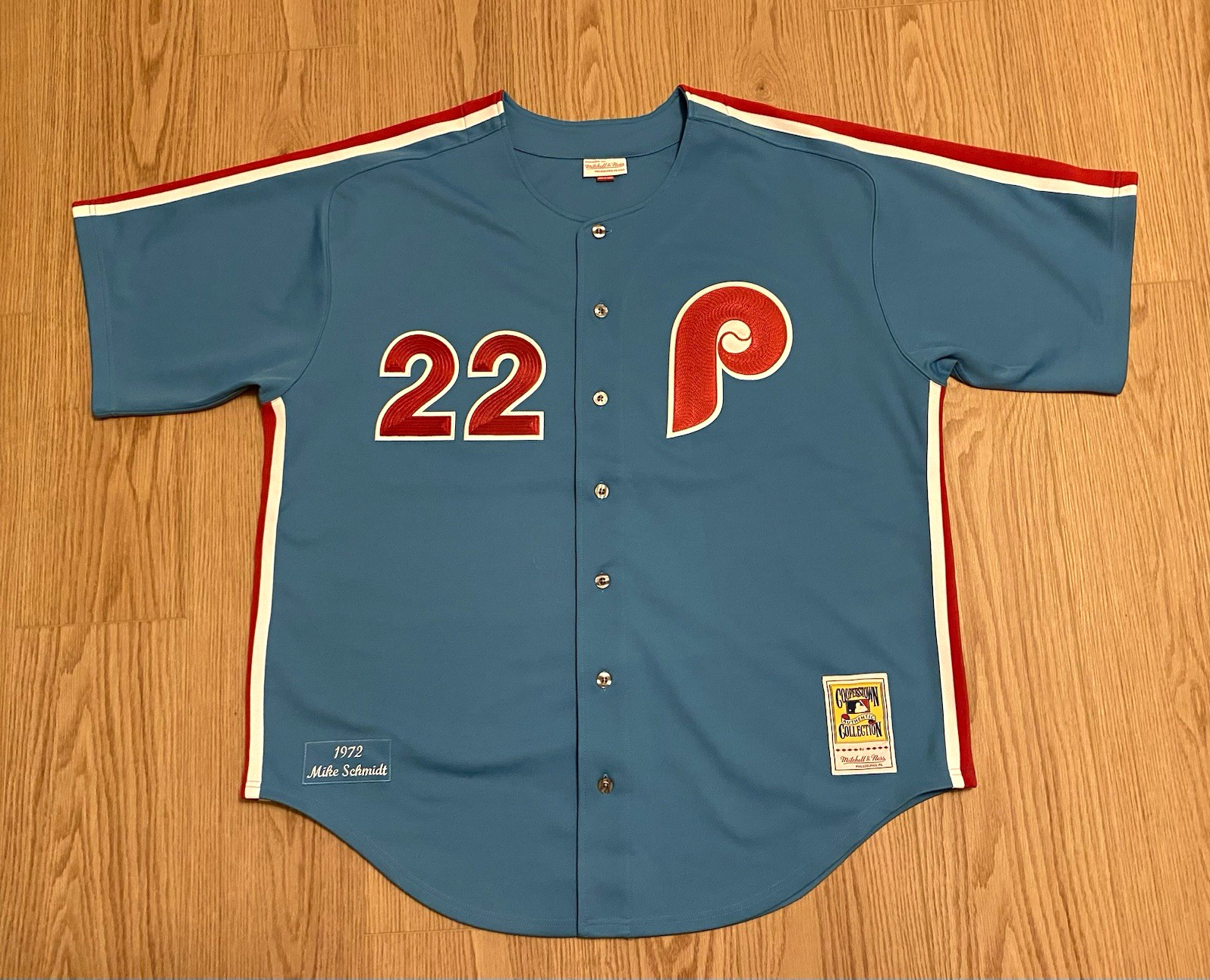 Philadelphia Phillies Mitchell and Ness Mike Schmidt 1972 RC jersey 3 XL SCARCE Philadelphia Phillies Mitchell and Ness Mike Schmidt 1972 RC jersey 3 XL SCARCE