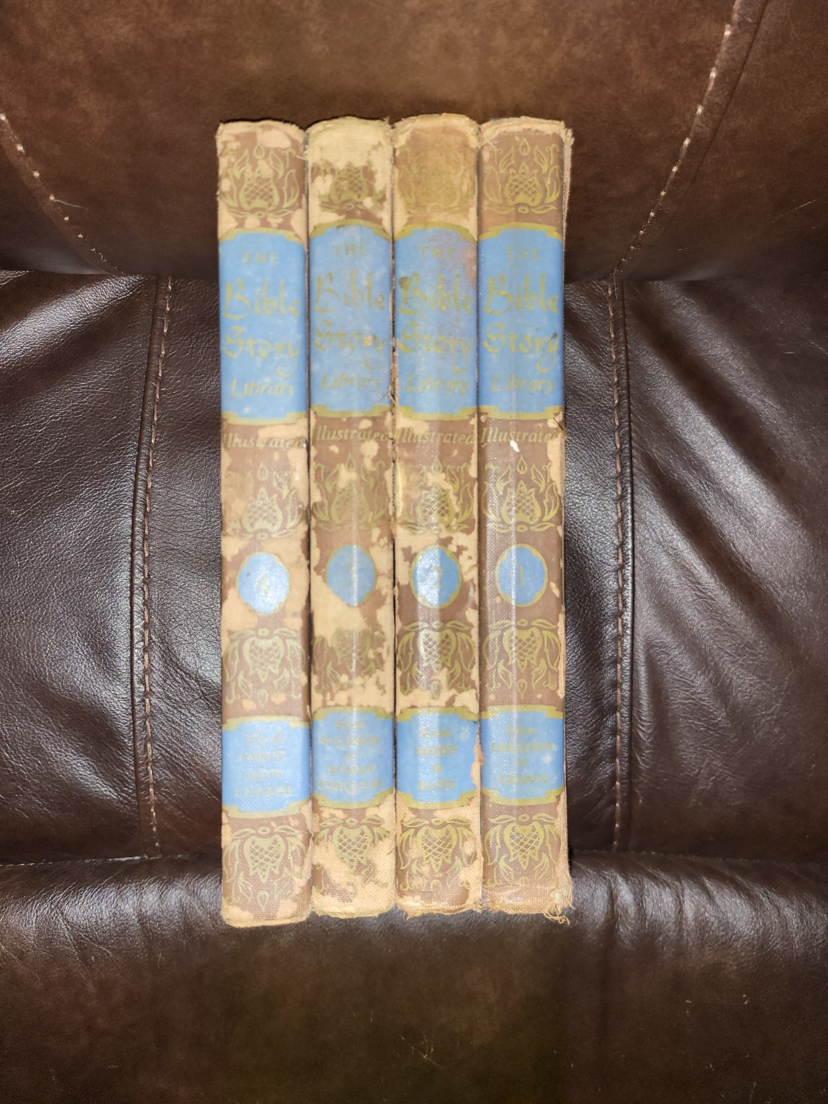 Vintage 1956 The Bible Story Library 4 Volume Set Complete Turner Hodges 