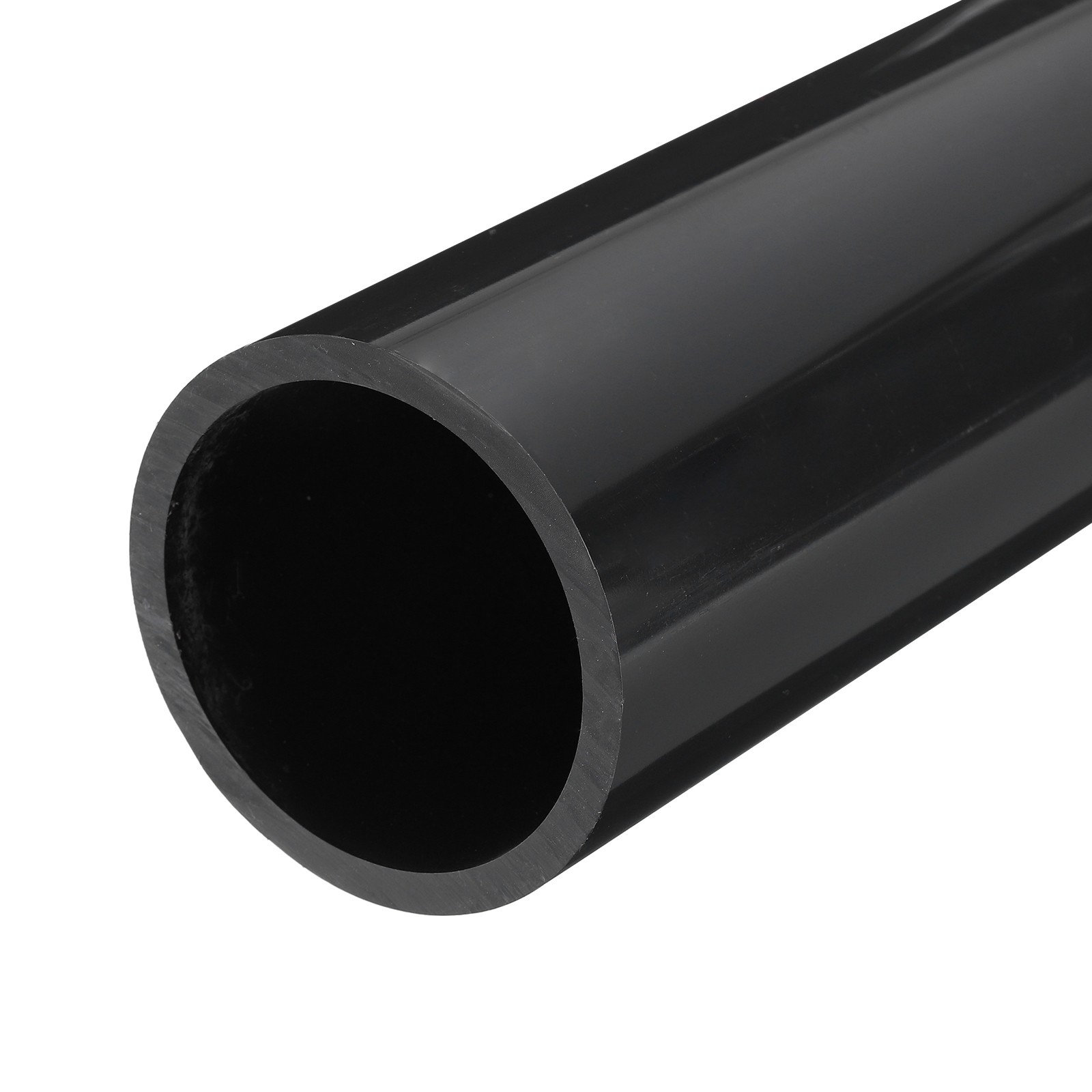 PVC Rigid Round Pipe 63.8mm(2 1/2 Inch) ID 75mm(3 Inch) OD 350mm Dark Grey ,1PCS