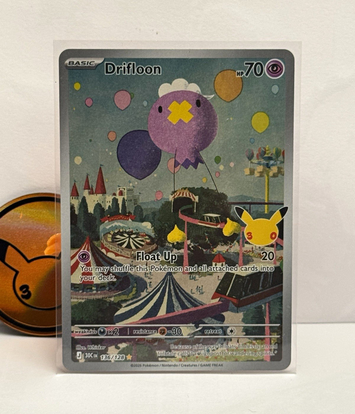 Pokemon 30Th Celebration Drifloon 136/128 Illustration Rare 2026 NM