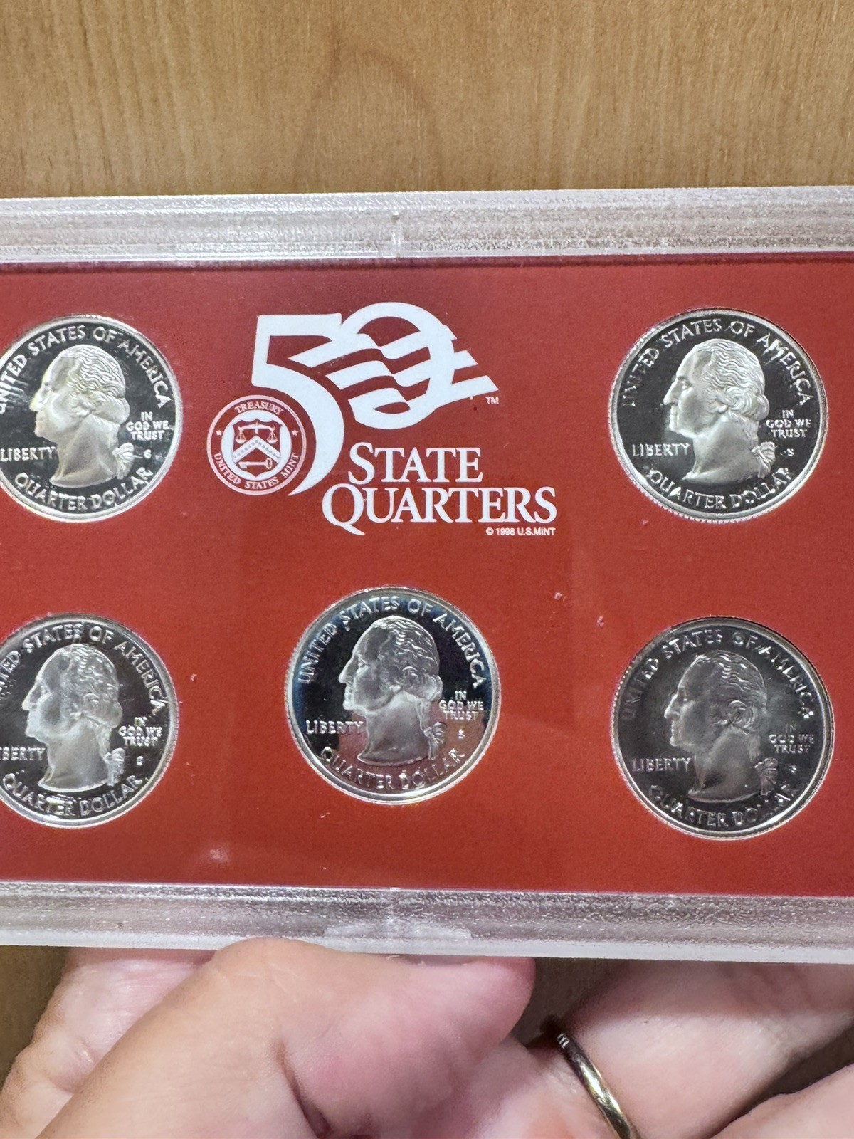 2003 US Mint 50 State Quarters 90% Silver Proof Set. Five Quarters OGP 2003 US Mint 50 State Quarters 90% Silver Proof Set. Five Quarters OGP