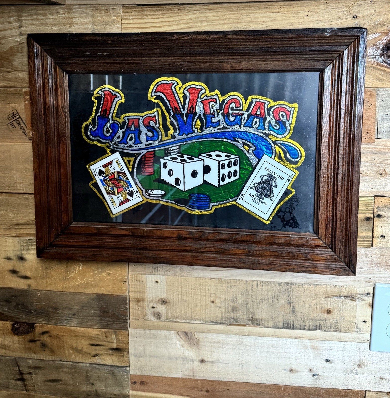 Vintage Las Vegas Gambling Art Picture Tally- Ho, Dice, Playing Cards, Chips. Vintage Las Vegas Gambling Art Picture Tally- Ho, Dice, Playing Cards, Chips.