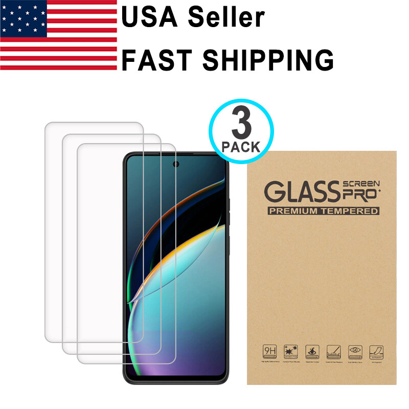 3PK Tempered Glass Protector For Moto G Power Play Stylus 5G 2021 2024 2025 2026