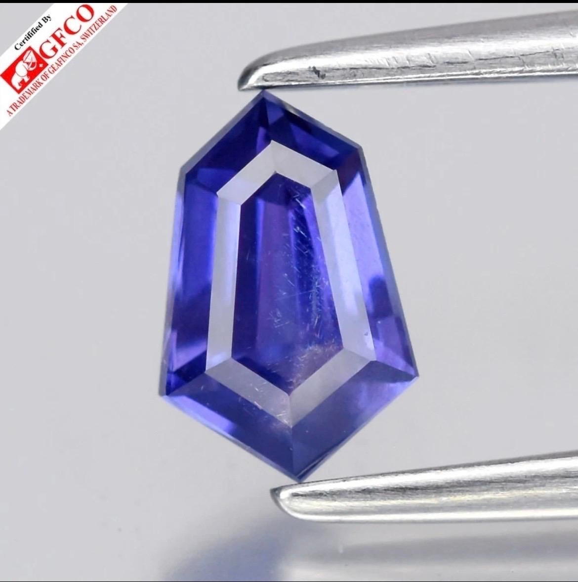 GFCO CERTIFIED 0.54ct Natural Violetish Blue Sapphire I Sri Lanka - No Heat GFCO CERTIFIED 0.54ct Natural Violetish Blue Sapphire I Sri Lanka - No Heat