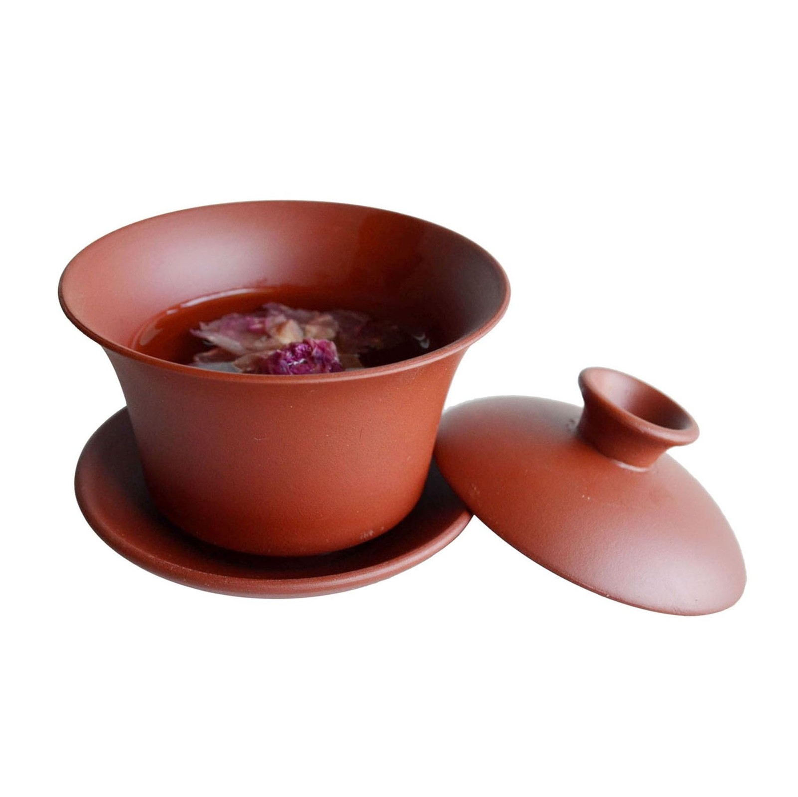 YXHUPOT Gaiwan Teacup Kungfu Tea Bowl, Red, Zisha Red Clay, 4 Ounces, YXHUPOT Gaiwan Teacup Kungfu Tea Bowl, Red, Zisha Red Clay, 4 Ounces,