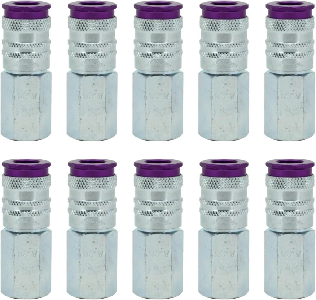 Milton 764VC ColorFit HighFlowPRO Couplers, V-style Purple, Box of 10 Milton 764VC ColorFit HighFlowPRO Couplers, V-style Purple, Box of 10