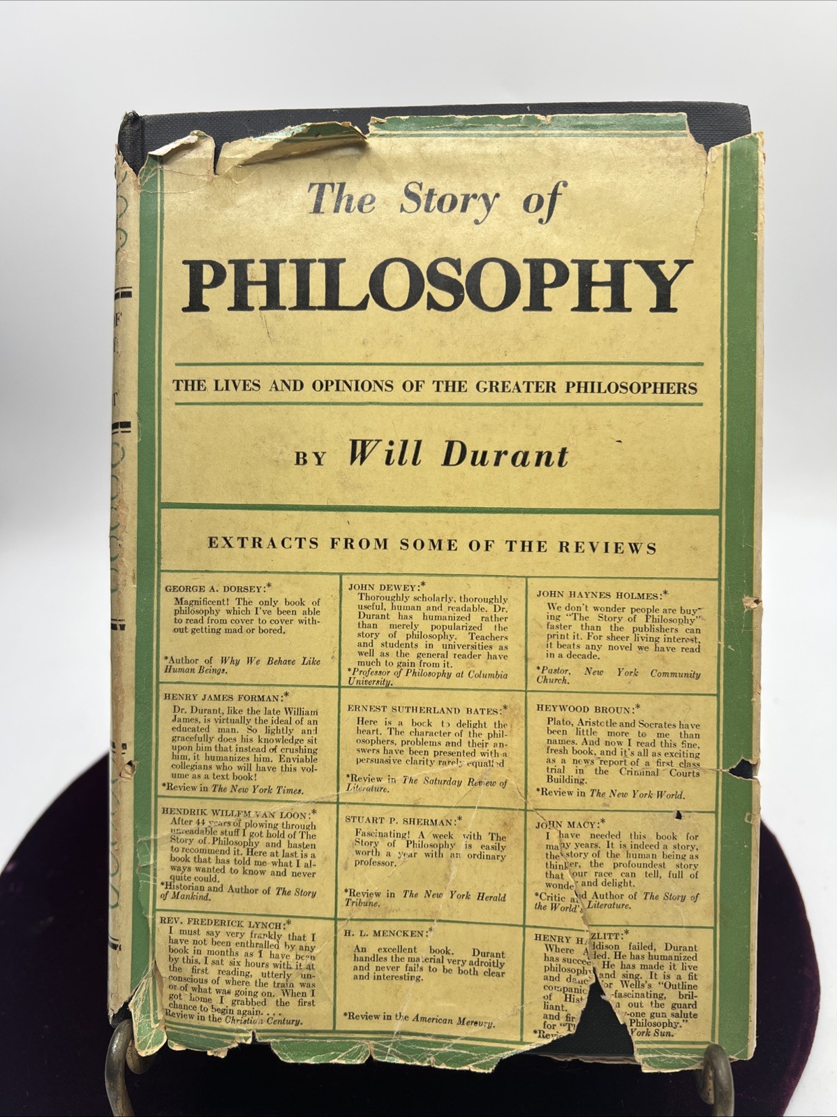 The Story of Philosophy By Will Durant Hardcover Book Vintage 1927 1st Ed DJ The Story of Philosophy By Will Durant Hardcover Book Vintage 1927 1st Ed DJ