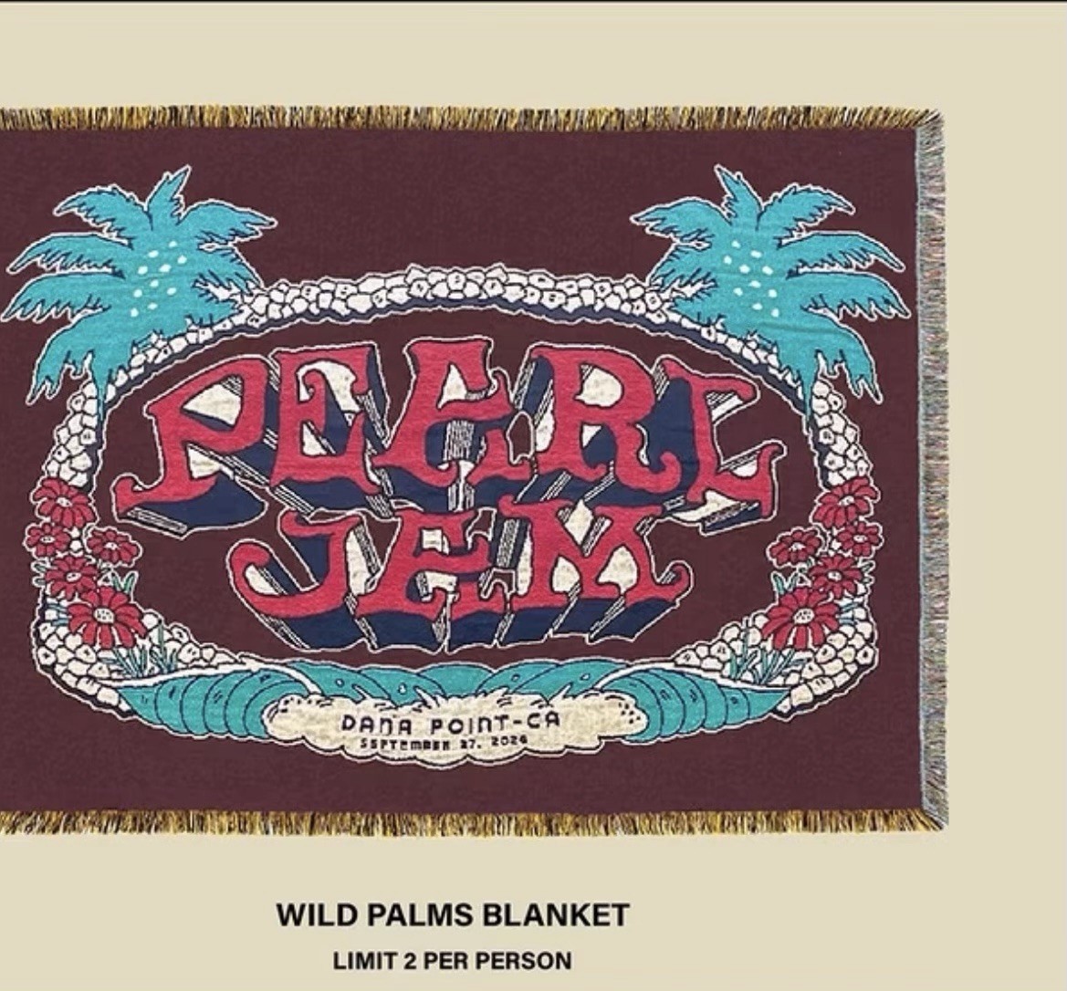 Rare SOLD OUT 2026 Pearl Jam Ohana Festival Dana Point  Blanket