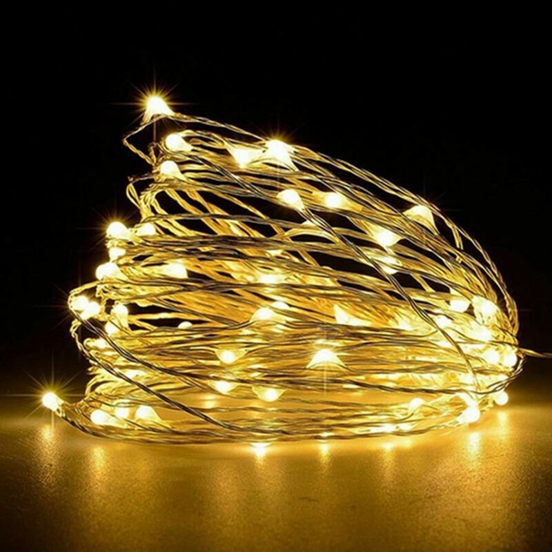 10-200 Battery Operated Copper Wire LED Fairy String Lights Christmas Wedding