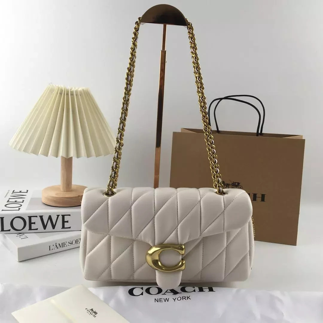 NWT Coach CP150 White Tabby Shoulder Bag 26 Quilted Leather New Outlet 