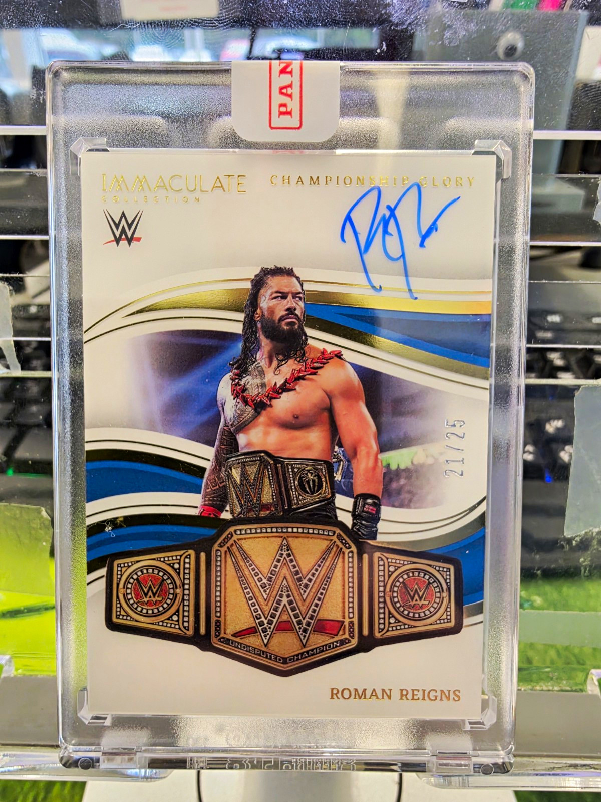 Panini 2023 Immaculate WWE Roman Reigns Auto Championship Glory CG-RRS 21/25 Panini 2023 Immaculate WWE Roman Reigns Auto Championship Glory CG-RRS 21/25