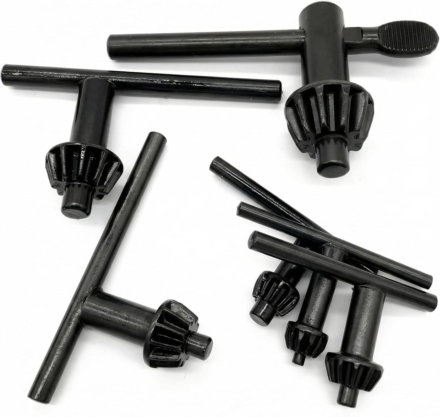 6 Piece Drill Chuck Key Set Heavy Duty Carbon Steel T Handle Drill Press Tools